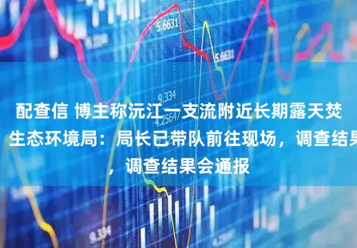配查信 博主称沅江一支流附近长期露天焚烧垃圾，生态环境局：局长已带队前往现场，调查结果会通报