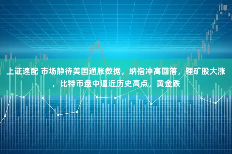 上证速配 市场静待美国通胀数据，纳指冲高回落，锂矿股大涨，比特币盘中逼近历史高点，黄金跌